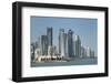 Futuristic Skyscrapers in Doha, Qatar, Middle East-Angelo Cavalli-Framed Photographic Print