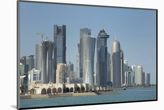 Futuristic Skyscrapers in Doha, Qatar, Middle East-Angelo Cavalli-Mounted Photographic Print