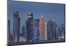 Futuristic Skyscrapers in Doha, Qatar, Middle East-Angelo Cavalli-Mounted Photographic Print