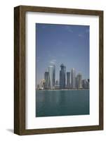 Futuristic Skyscrapers in Doha, Qatar, Middle East-Angelo Cavalli-Framed Photographic Print