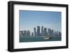 Futuristic Skyscrapers in Doha, Qatar, Middle East-Angelo Cavalli-Framed Photographic Print