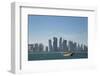 Futuristic Skyscrapers in Doha, Qatar, Middle East-Angelo Cavalli-Framed Photographic Print