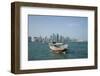 Futuristic Skyscrapers in Doha, Qatar, Middle East-Angelo Cavalli-Framed Photographic Print