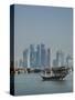 Futuristic Skyscrapers in Doha, Qatar, Middle East-Angelo Cavalli-Stretched Canvas