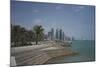 Futuristic Skyscrapers on the Distant Doha Skyline, Qatar, Middle East-Angelo Cavalli-Mounted Photographic Print