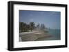 Futuristic Skyscrapers on the Distant Doha Skyline, Qatar, Middle East-Angelo Cavalli-Framed Photographic Print