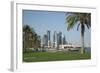 Futuristic Skyscrapers on the Doha Skyline, Qatar, Middle East-Angelo Cavalli-Framed Photographic Print