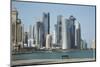 Futuristic Skyscrapers on the Doha Skyline, Qatar, Middle East-Angelo Cavalli-Mounted Photographic Print