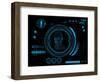 Futuristic User Interface HUD-clusterx-Framed Art Print