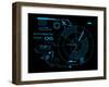 Futuristic User Interface HUD-clusterx-Framed Art Print