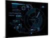 Futuristic User Interface HUD-clusterx-Mounted Art Print