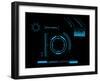 Futuristic User Interface HUD-clusterx-Framed Art Print