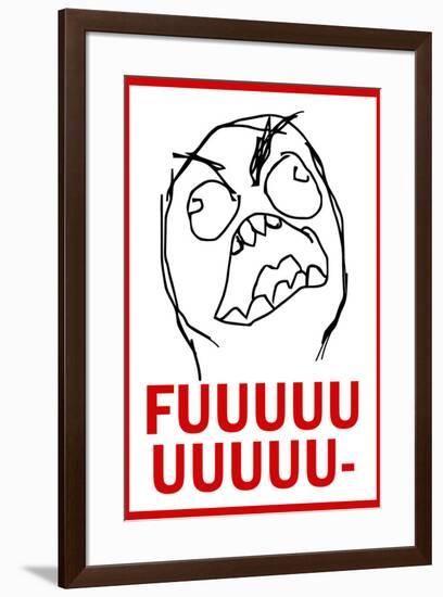 FUUUU- Rage Comic Meme Poster-null-Framed Poster