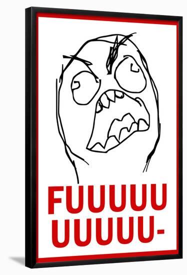 FUUUU- Rage Comic Meme Poster-null-Framed Poster