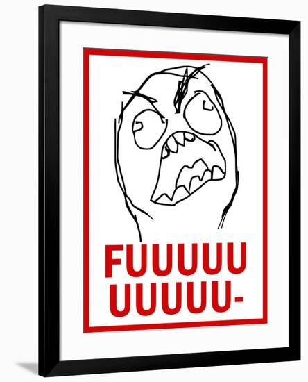 FUUUU- Rage Comic Meme-null-Framed Poster