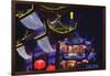 Fuzi Temple Precinct at Night.-Jon Hicks-Framed Photographic Print