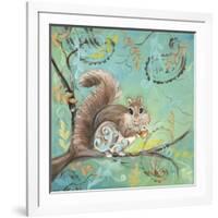 Fuzzy Squirrel-Delsie Walters-Framed Art Print