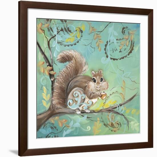 Fuzzy Squirrel-Delsie Walters-Framed Art Print