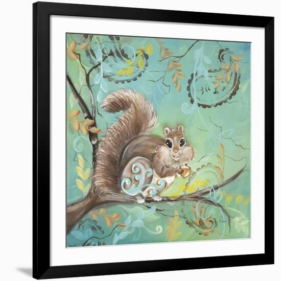 Fuzzy Squirrel-Delsie Walters-Framed Art Print