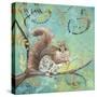 Fuzzy Squirrel-Delsie Walters-Stretched Canvas