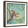 Fuzzy Squirrel-Delsie Walters-Framed Art Print