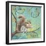 Fuzzy Squirrel-Delsie Walters-Framed Art Print