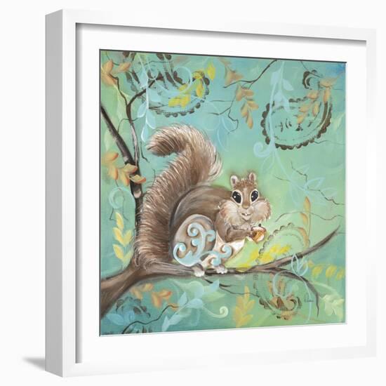 Fuzzy Squirrel-Delsie Walters-Framed Art Print