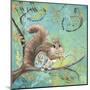 Fuzzy Squirrel-Delsie Walters-Mounted Art Print