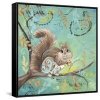 Fuzzy Squirrel-Delsie Walters-Framed Stretched Canvas