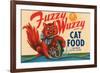 Fuzzy Wuzzy Brand Cat Food-null-Framed Premium Giclee Print