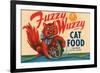 Fuzzy Wuzzy Brand Cat Food-null-Framed Premium Giclee Print