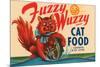 Fuzzy Wuzzy Brand Cat Food-null-Mounted Premium Giclee Print
