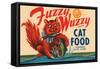 Fuzzy Wuzzy Brand Cat Food-null-Framed Stretched Canvas