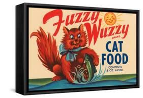 Fuzzy Wuzzy Brand Cat Food-null-Framed Stretched Canvas