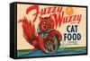 Fuzzy Wuzzy Brand Cat Food-null-Framed Stretched Canvas