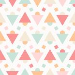 Seamless Flowers Roses Pattern on White Dotted-Fuzzyfox-Art Print