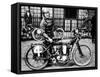 Fw Dixon with a Harley-Davidson, 1923-null-Framed Stretched Canvas