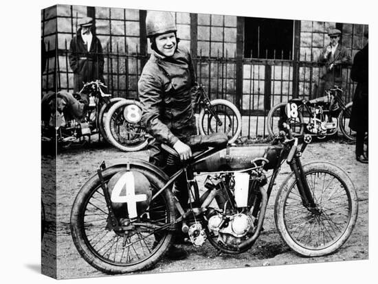 Fw Dixon with a Harley-Davidson, 1923-null-Stretched Canvas