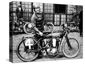 Fw Dixon with a Harley-Davidson, 1923-null-Stretched Canvas