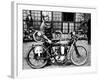 Fw Dixon with a Harley-Davidson, 1923-null-Framed Photographic Print