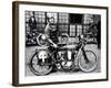 Fw Dixon with a Harley-Davidson, 1923-null-Framed Photographic Print