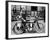 Fw Dixon with a Harley-Davidson, 1923-null-Framed Photographic Print