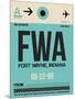 FWA Fort Wayne Luggage Tag I-NaxArt-Mounted Art Print