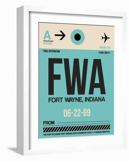 FWA Fort Wayne Luggage Tag I-NaxArt-Framed Art Print