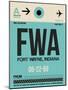 FWA Fort Wayne Luggage Tag I-NaxArt-Mounted Art Print