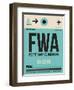 FWA Fort Wayne Luggage Tag I-NaxArt-Framed Art Print