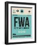 FWA Fort Wayne Luggage Tag I-NaxArt-Framed Art Print