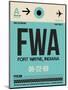 FWA Fort Wayne Luggage Tag I-NaxArt-Mounted Art Print