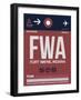 FWA Fort Wayne Luggage Tag II-NaxArt-Framed Art Print