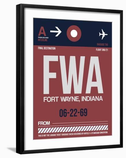 FWA Fort Wayne Luggage Tag II-NaxArt-Framed Art Print